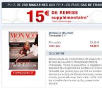 3.8€ seulement l’abonnement à 6 numeros du magazine MONACO MADAME