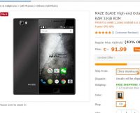 Smartphone 5.5 pouces pas cher : 91€ le MAZE BLADE ( octacoeur , 3go de ram , 32go de rom)
