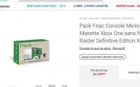 Pack XBOX ONE + 2 manettes + 3 jeux + 1 film à 299€