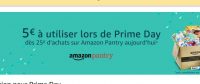 Amazon Pantry : une commande de 25€ le 9/07 = 5€ de réduction pour le PRIME DAY