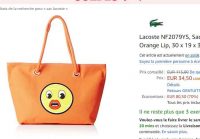 34.5€ le sac Lacoste YAZBUKEY
