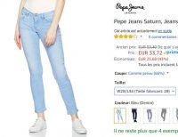 Jeans pepe jeans saturn pour femmes autour de 30€