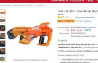 Jouet : Pistolet Nerf Doomsland Double Dealer à 10€