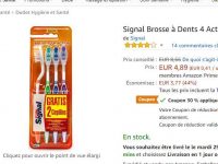 3.4€ les 4 brosses à dents Signal ( panier plus)