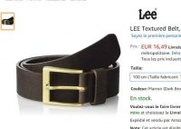 16.5€ la ceinture LEE en cuir pour hommes
