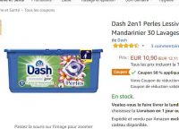 5.45€ (voire meme 4.45) la lessive DASH 2-1 30 lavage