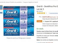 lot de 3 dentifrices ORAL B Pro Expert Protection à 4.95€ (voire meme 3.952€)