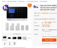 Moins de 50 € l’alarme gsm wifi  Digoo DG-HOSA avec 3 capteurs
