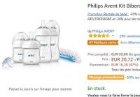 Kit biberons nouveaux né Philips avent à 14.5€ ( premium amazon)