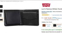 Pas cher : 16€ le portefeuille en cuir LEVIS