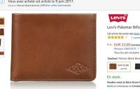 Moins de 20€ le portefeuille en cuir LEVIS pour hommes