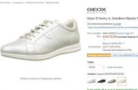 Moins de 30€ des sneakers geox en cuir pour femmes ( modele D Avery A)