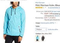 veste zippée mick morrisson pour hommes à moins de 7.5€