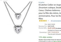 Bon plan bijoux : 9.34€ le collier en argent double chaine pendentifs coeur