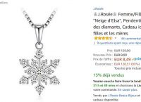 8.49€ le collier en argent avec pendentif flocon de neige