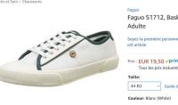 Chaussures toile FAGUO S1712 pour hommes à 19.5€ (en 40 42 44)