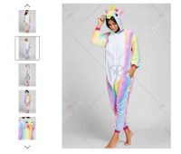 Combi-pyjama adulte licorne 11,20 euros port inclus