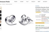 Bijoux: moins de 7€ les boucles d’oreilles en argent en forme de coeur