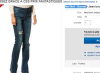 Jeans NAF NAF GARNEL Destroyed à 19.4€ ( pour femmes)