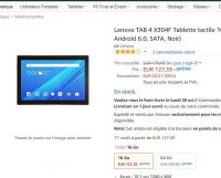 Bon prix tablette : 127€ la lenovo tab 4 quad core 2go / 16go