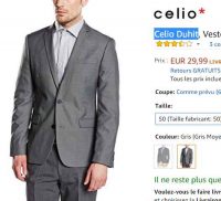 Veste de costume CELIO DUHIT à 29.9€