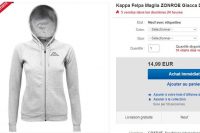 Sweat zippé à capuche KAPPA pour femmes à 14.99€