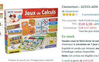Jouets educatif : clementoni jeux de calcul à 5.25€ ( prime amazon)