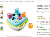 Bon plan jouet petit enfant: boite à formes Smoby à 7.66€ (voire meme 6.66€)