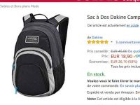 18€ le sac à dos DAKINE CAMPUS 18 litres