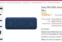 High tech : Enceinte SOny SRS-XB3L à 75€
