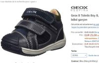 Chaussures bébé Geox Toledo en cuir entre 18 -25€ (du 18 au 22)
