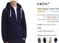 12.99€ le sweat Celio Fepig pour hommes