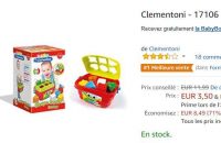 Jouet : Trieur de forme Clementoni à 3.5€ (panier plus amazon)