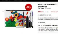 Trousse maquillage Velvet Reality Marc Jacobs trio à 29.4€