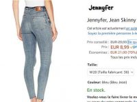 8.99€ le jeans femmes JENNYFER SKINNY (du w22 au W30)