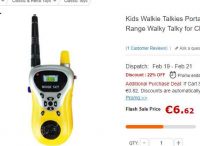 6.69€ la paire de talkie walkie pour enfants