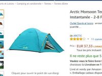 37€ la tente Arctic Monsoon 2-3 personnes