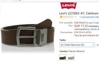 Bon plan ceinture cuir levis entre 14 – 20€