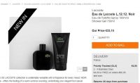 Coffret parfum Lacoste L1212 noir 100ml à 33€ (+4.5 fdp)