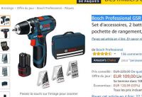 109€ la perceuse Bosch Professional GSR 12V avec deux batteries, sacoche