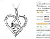 Moins de 9€ le collier en argent avec pendentif coeur