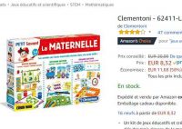Jeu educatif Clementoni la Maternelle à 7€ (prime amazon)