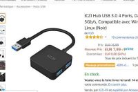 Super prix : 3.2€ le Hub USB3 4 ports