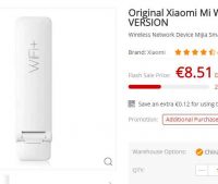 8.5€ le repeteur xiaomi wifi