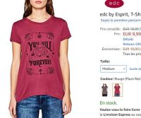 Moins de 10e le tee shirt Esprit à motif pour femmes