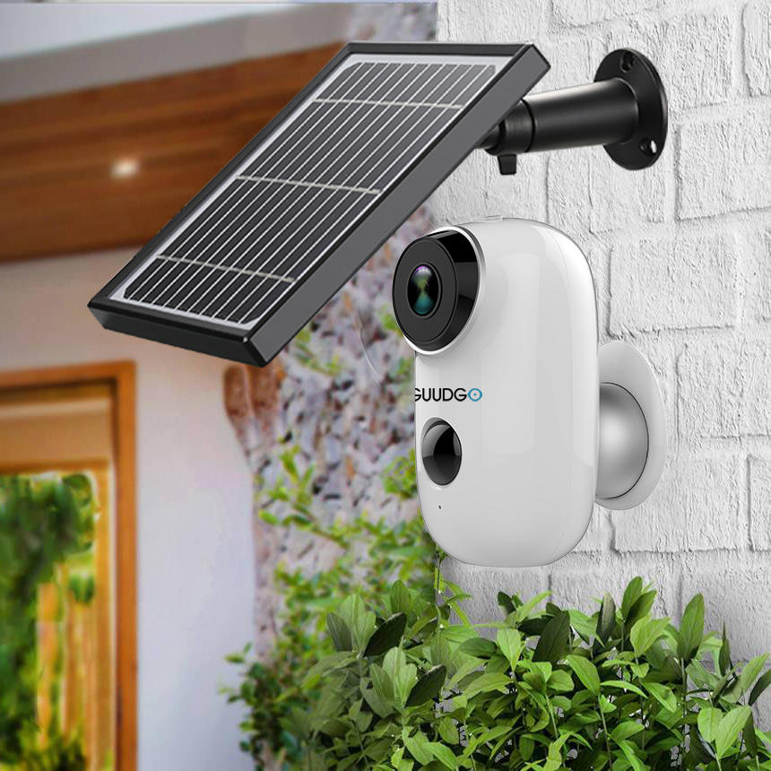 63€ la caméra wifi d&rsquo;exterieur avec panneau solaire GUUDGO A3