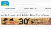 Rueducommerce : 30€ de reduction pour 60 d’achats sur Puma , NIke , Vans