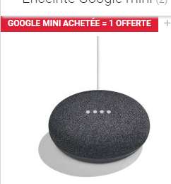 2 enceintes Google Mini pour le prix d&rsquo;une (59€99)