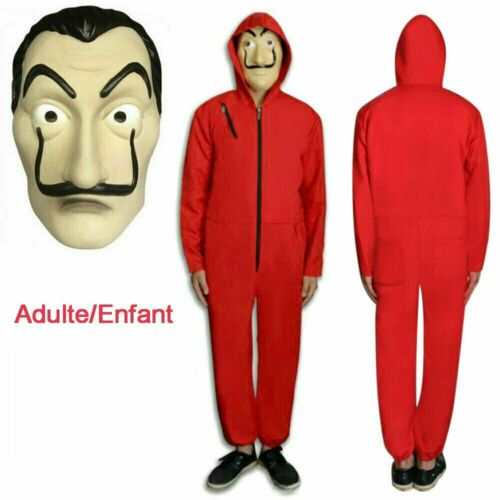 7,5€ le costume + masque LA CASA DE PAPEL