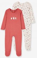 9.99€ Lot de 2 Pyjamas Bébé Fille